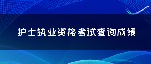 护士执业资格考试查询成绩(图1)