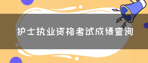 护士执业资格考试成绩查询(图1)